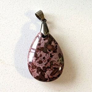 Jasper Stone Pendant Gold Plated